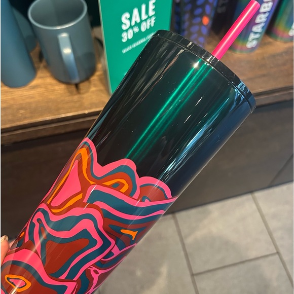 Starbucks Swirl Stainless Steel Cup Ombré High Gloss Tumbler Venti 24oz New 2023 - Picture 5 of 11